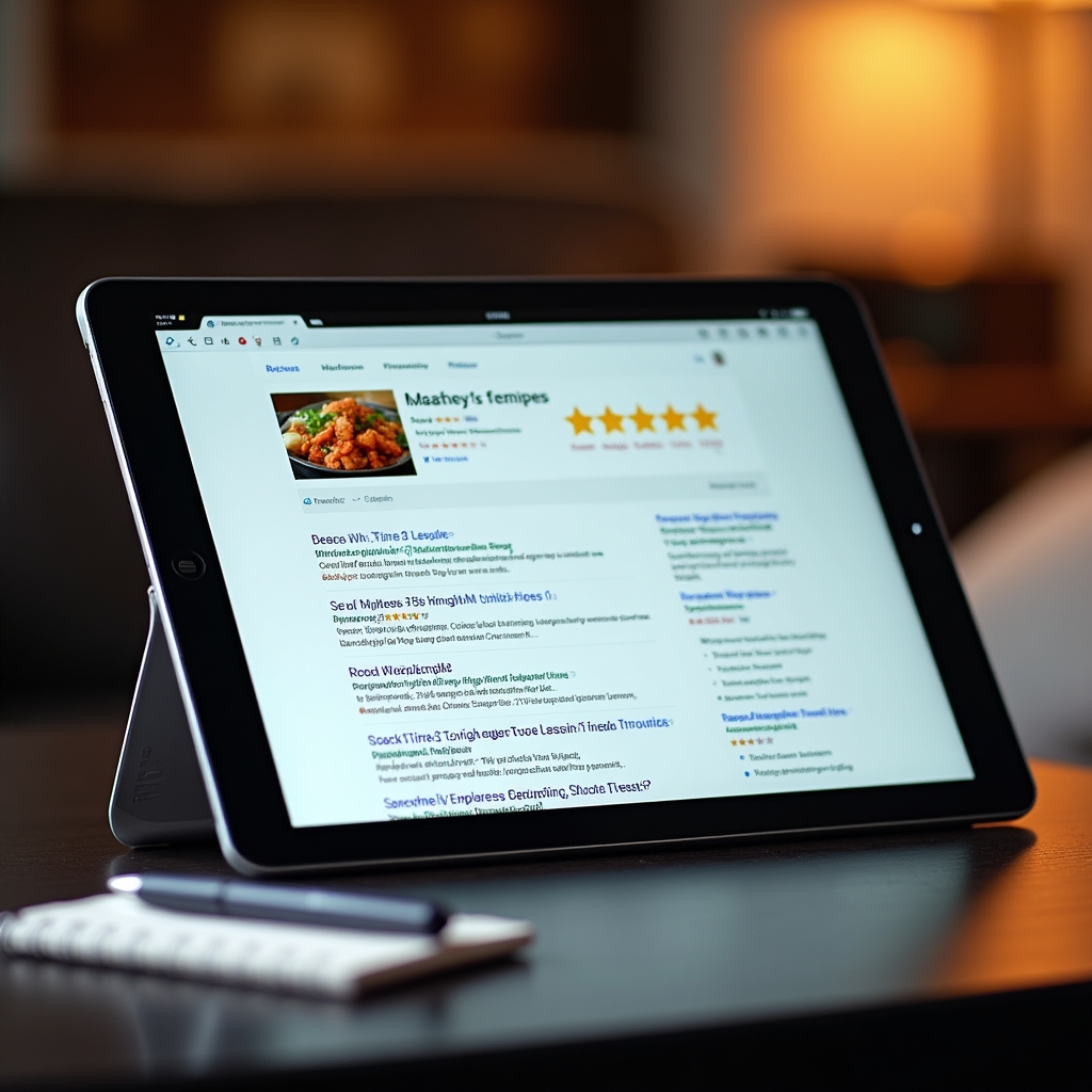 Enhanced Google search result with recipe schema showing star rating, cook time and calorie count